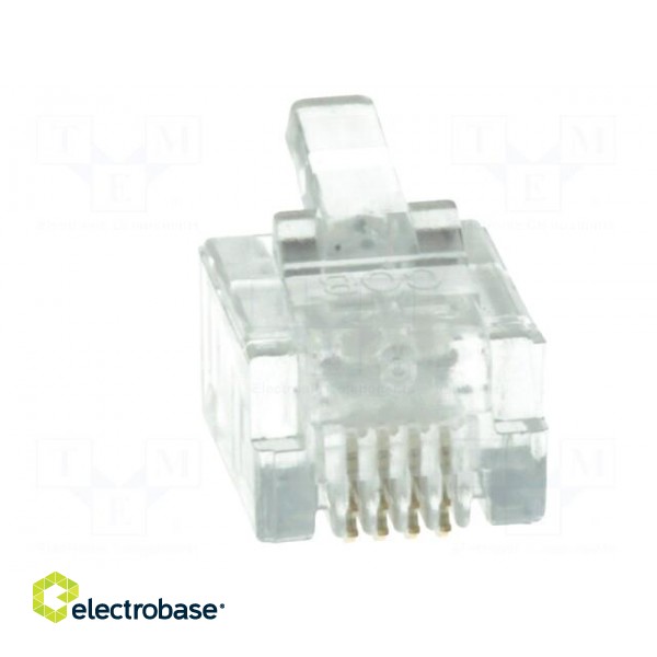 Plug | RJ11 | PIN: 4 | unshielded | gold-plated | Layout: 6p4c | 26AWG | IDC image 9
