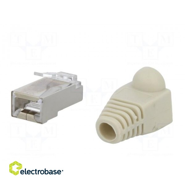 Plug | RJ45 | PIN: 8 | Cat: 5e | shielded,with protection | gold-plated image 6