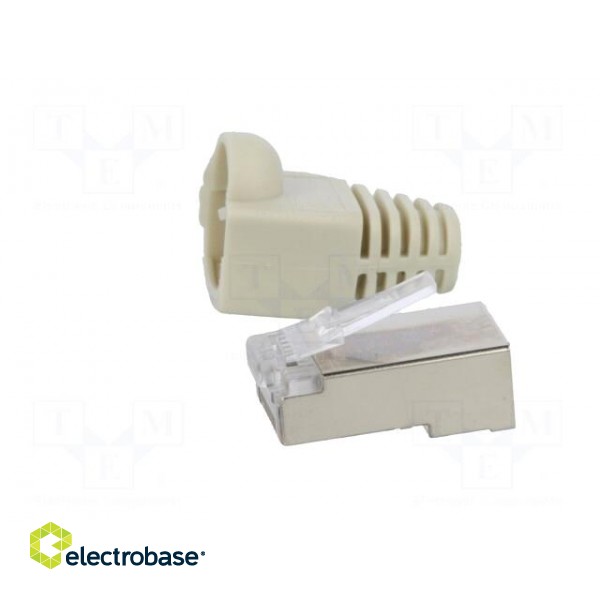 Plug | RJ45 | PIN: 8 | Cat: 5e | shielded,with protection | gold-plated image 3