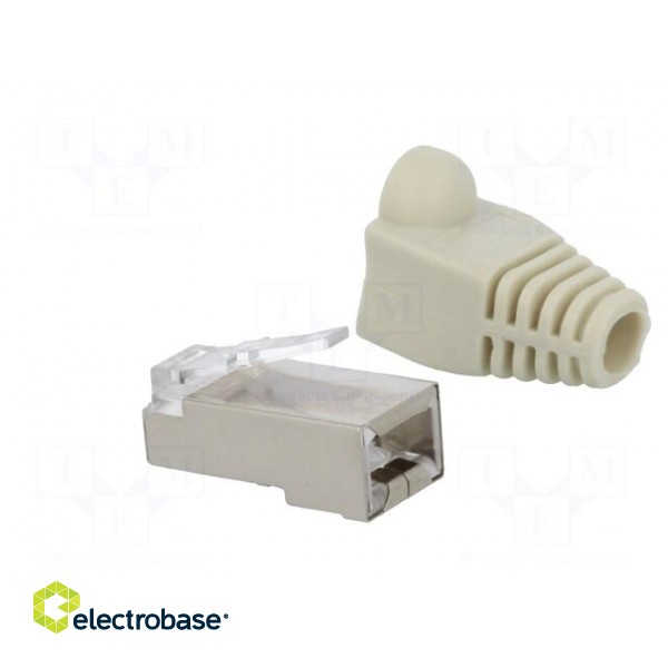 Plug | RJ45 | PIN: 8 | Cat: 5e | shielded,with protection | gold-plated image 4