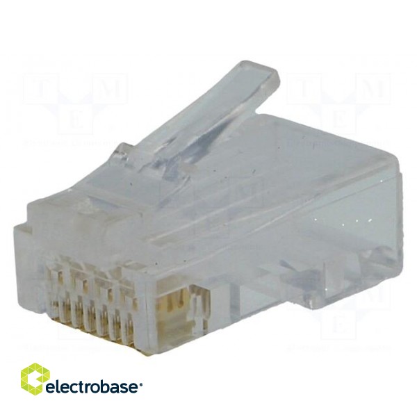 Plug | RJ45 | PIN: 8 | Cat: 6 | Layout: 8p8c | for cable | IDC,crimped фото 1