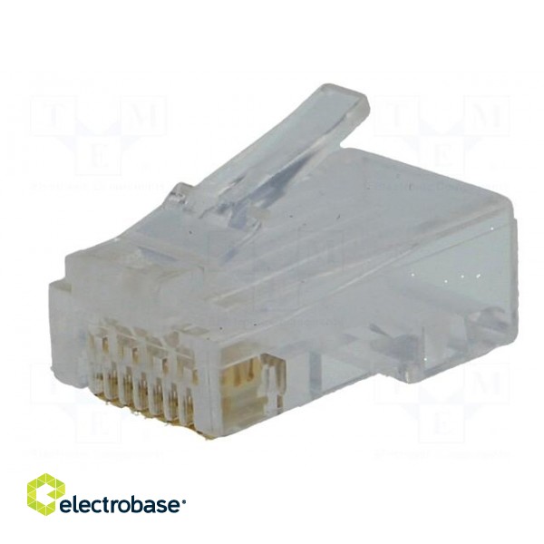 Plug | RJ45 | PIN: 8 | Cat: 6 | Layout: 8p8c | for cable | IDC,crimped image 2