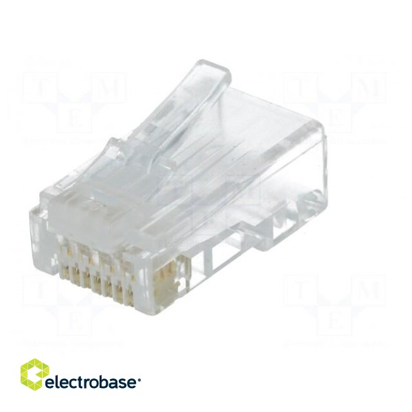 Plug | RJ45 | PIN: 8 | Cat: 6 | Layout: 8p8c | IDC,crimped | for cable paveikslėlis 2