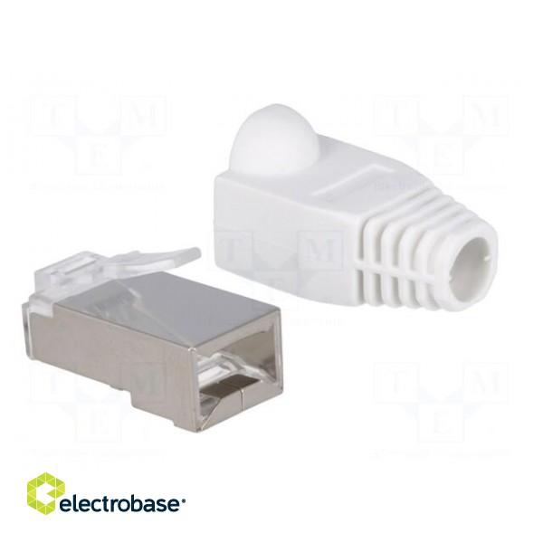 Plug | RJ45 | PIN: 8 | Cat: 6 | shielded,with protection | Layout: 8p8c фото 4