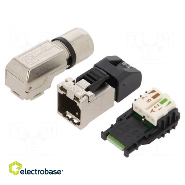 Plug | RJ45 | PIN: 8 | Cat: 6a | shielded | Layout: 8p8c | 5.5÷10mm | IDC image 1