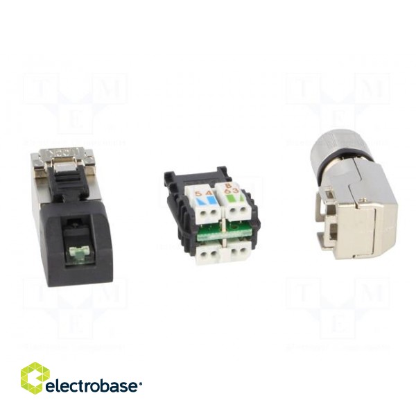 Plug | RJ45 | PIN: 8 | Cat: 6a | shielded | Layout: 8p8c | 5.5÷10mm | IDC фото 5