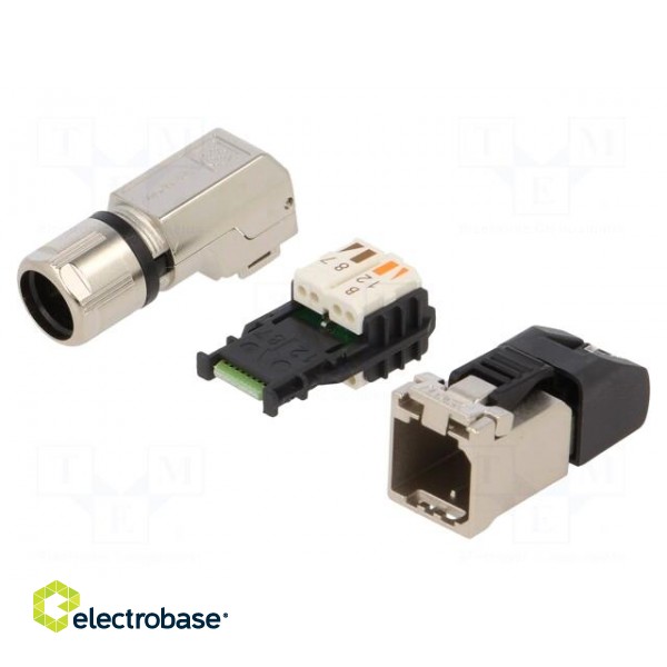 Plug | RJ45 | PIN: 8 | Cat: 6a | shielded | Layout: 8p8c | 5.5÷10mm | IDC image 1