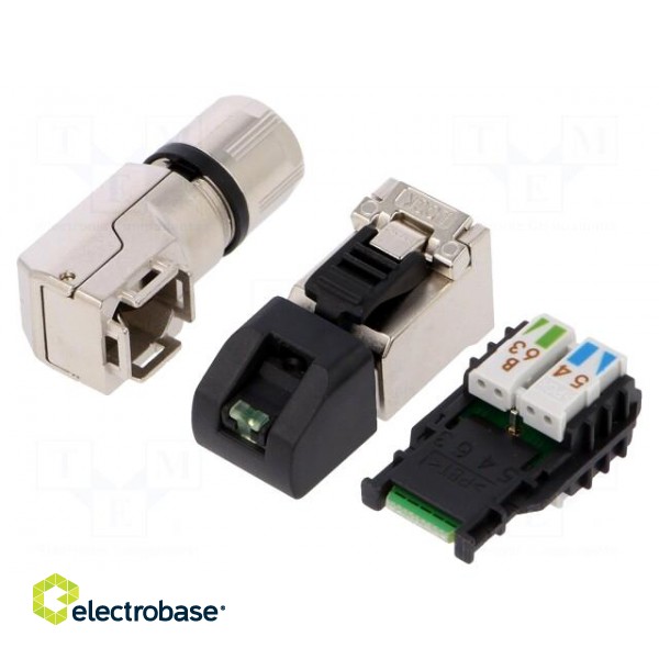 Plug | RJ45 | PIN: 8 | Cat: 6a,Class EA | shielded | gold-plated | 5÷9mm image 1