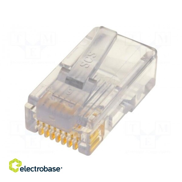 Plug | RJ45 | PIN: 8 | Layout: 8p8c | for cable | IDC,crimped image 1