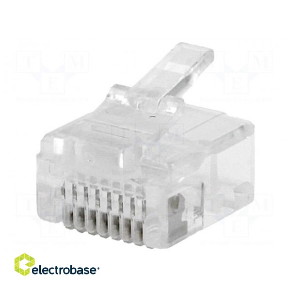 Plug | RJ45 | PIN: 8 | short | Layout: 8p8c | IDC,crimped | for cable image 1
