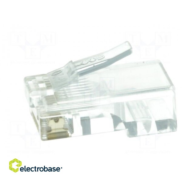 Plug | RJ45 | PIN: 8 | unshielded | gold-plated | Layout: 8p8c | 26AWG | IDC image 3