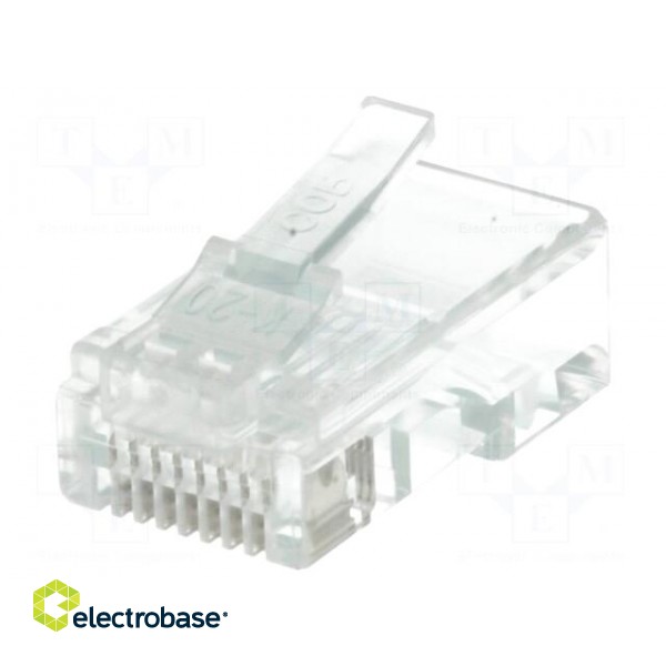Plug | RJ45 | PIN: 8 | unshielded | gold-plated | Layout: 8p8c | 26AWG | IDC image 1
