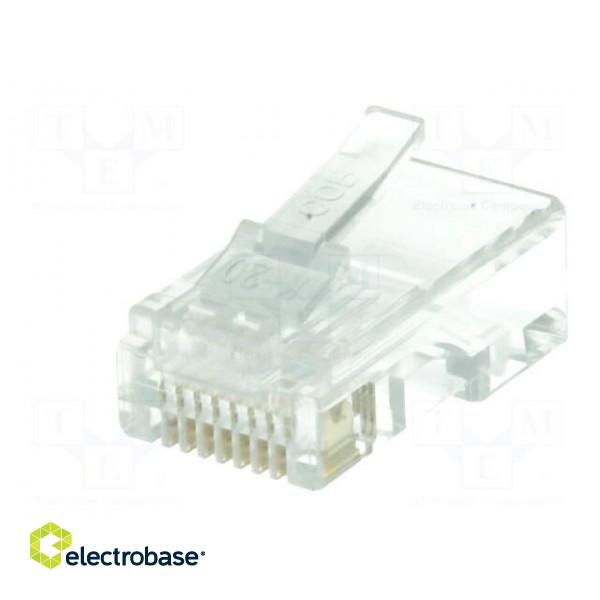 Plug | RJ45 | PIN: 8 | unshielded | gold-plated | Layout: 8p8c | 26AWG | IDC image 2
