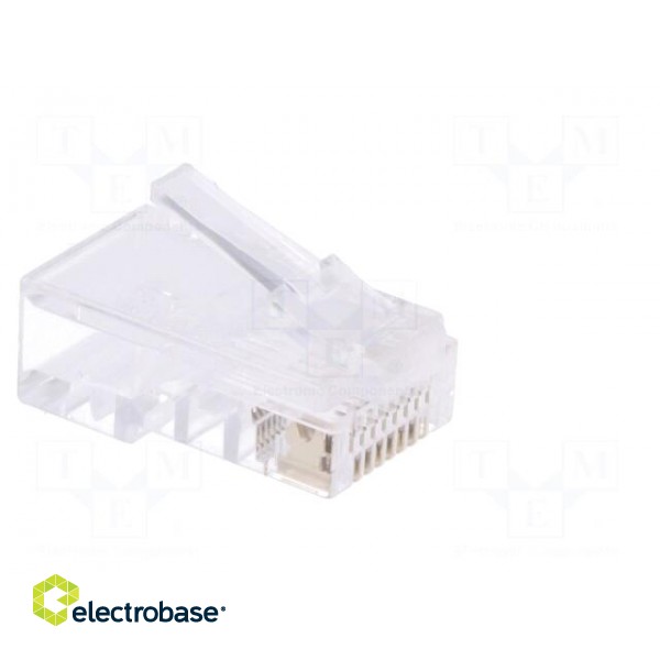 Plug | RJ45 | PIN: 8 | unshielded | gold-plated | Layout: 8p4c | crimped image 8