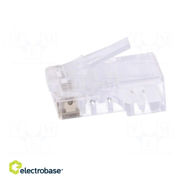 Plug | RJ45 | PIN: 8 | unshielded | gold-plated | Layout: 8p4c | crimped image 3