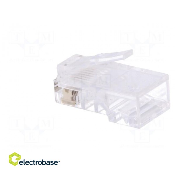 Plug | RJ45 | PIN: 8 | unshielded | gold-plated | Layout: 8p4c | crimped image 4
