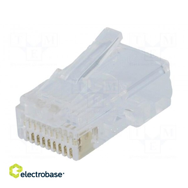 Plug | RJ50 | PIN: 10 | Layout: 10p10c | IDC,crimped | for cable image 1