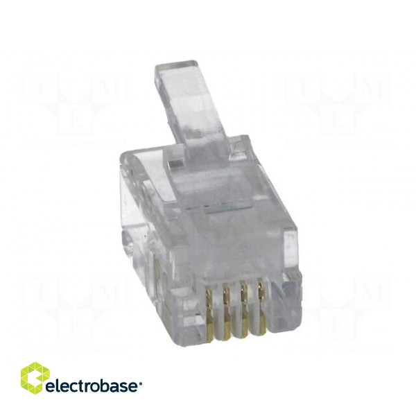 Plug | RJ9 | PIN: 4 | Layout: 4p4c | IDC,crimped | for cable image 9