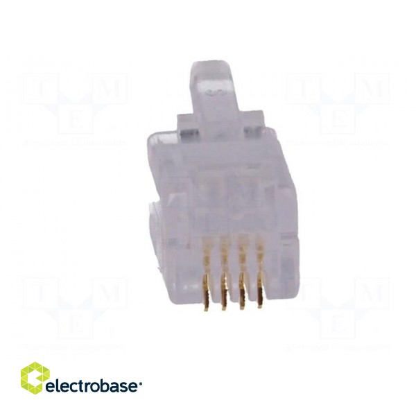 Plug | RJ9 | PIN: 4 | Layout: 4p4c | for cable | IDC,crimped image 9