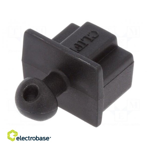 Protection cap | Colour: black | Application: RJ45 sockets image 1
