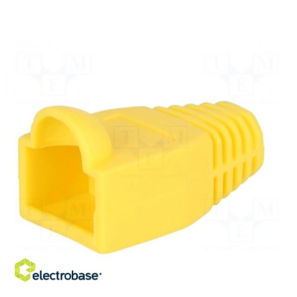 RJ45 plug boot | 6.5mm | Colour: yellow фото 2