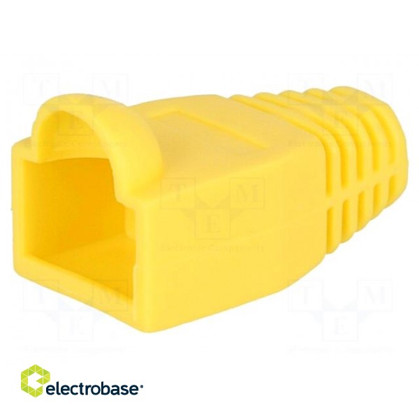 RJ45 plug boot | 6.5mm | Colour: yellow image 1