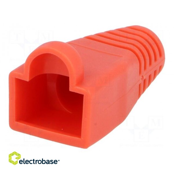 RJ45 plug boot | 6mm | Colour: red image 1