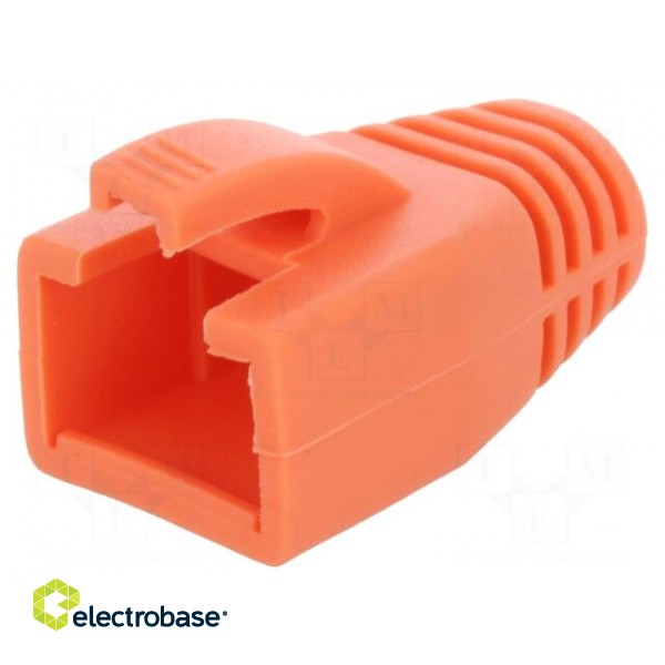 RJ45 plug boot | 8mm | Colour: orange image 1
