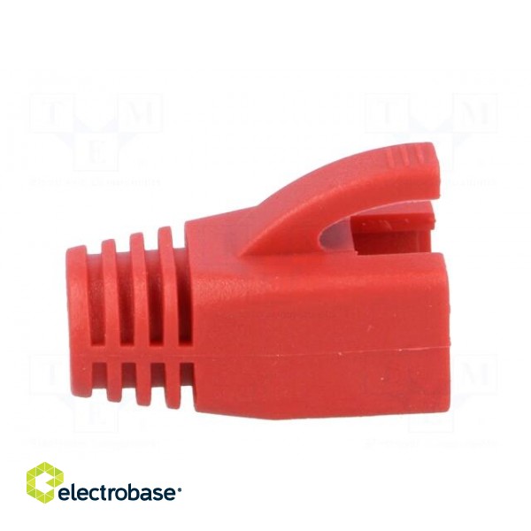 RJ45 plug boot | 8mm | Colour: red фото 7
