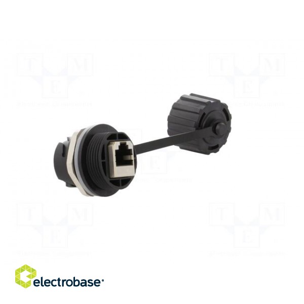 Socket | coupler | PIN: 8 | Cat: 5e | shielded,with protective cap image 4