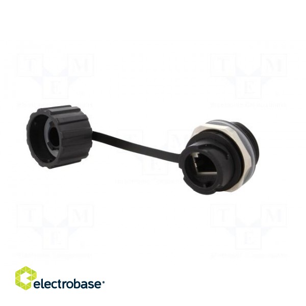 Socket | coupler | PIN: 8 | Cat: 5e | shielded,with protective cap image 2