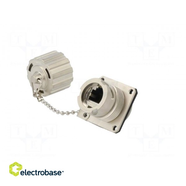 Socket | coupler | PIN: 8 | Cat: 6a | shielded,with protective cap paveikslėlis 2