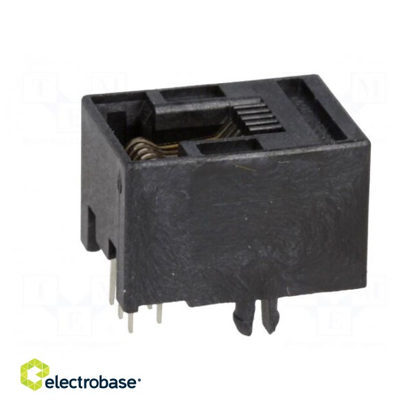 Socket | RJ12 | PIN: 6 | Cat: 3 | low profile | Layout: 6p6c | THT фото 7