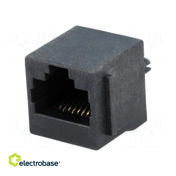 Socket | RJ45 | PIN: 8 | Cat: 5 | Layout: 8p8c | THT | straight image 1