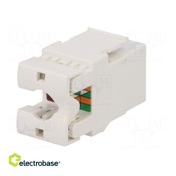 Socket | RJ45 | PIN: 8 | Cat: 6 | unshielded,Keystone | Layout: 8p8c | IDC image 6