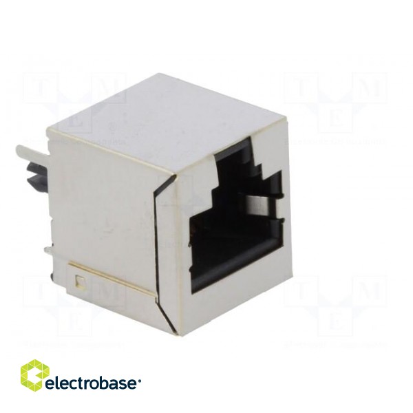 Socket | RJ45 | PIN: 8 | Cat: 6 | shielded | Layout: 8p8c | THT | straight image 8