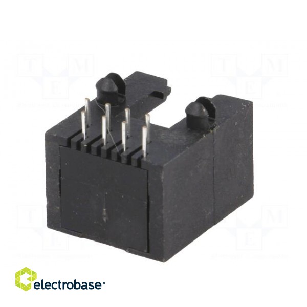 Socket | RJ45 | PIN: 8 | Layout: 8p8c | Locking: bottom latch | THT image 6