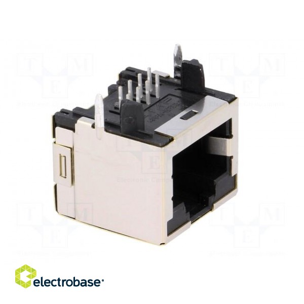 Connector: RJ45 | socket | PIN: 8 | Layout: 8p8c | on PCBs | THT