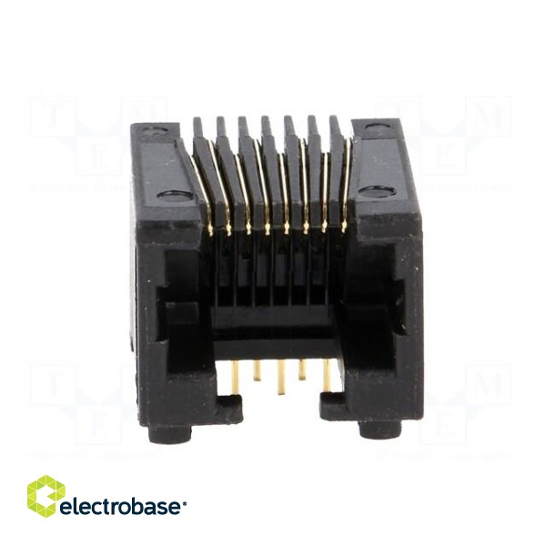 Connector: RJ45 | socket | PIN: 8 | Layout: 8p8c | on PCBs,PCB snap | THT image 9