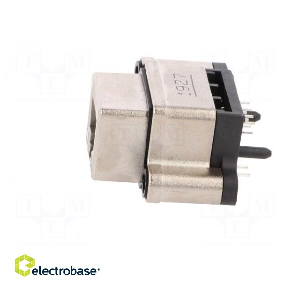 Socket | RJ45 | with LED | IP67 | THT | for panel mounting | straight image 3