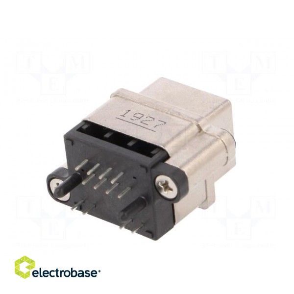 Socket | RJ45 | with LED | IP67 | THT | for panel mounting | straight image 6
