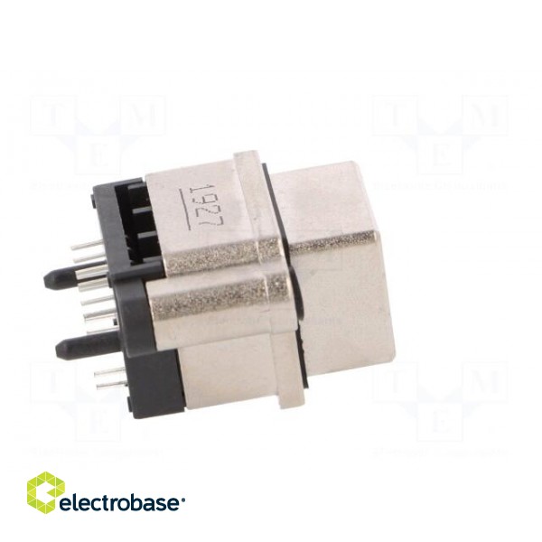 Socket | RJ45 | with LED | IP67 | THT | for panel mounting | straight image 7