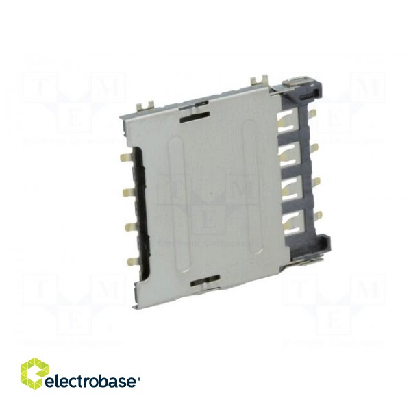 Connector: for cards | Micro SIM | with hinged cover | SMT | PIN: 8 image 2
