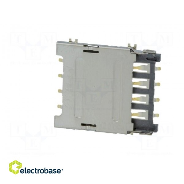 Connector: for cards | Micro SIM | with hinged cover | SMT | PIN: 8 image 3