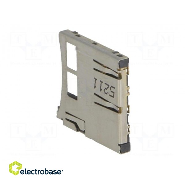Connector: for cards | SD Micro | push-push | SMT | gold-plated фото 4