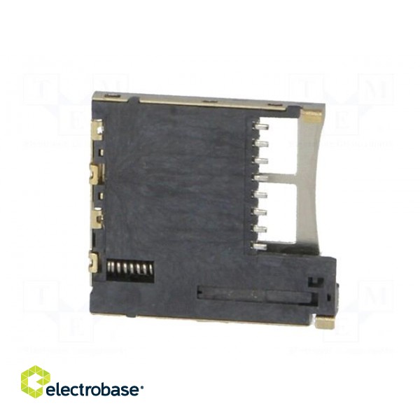 Connector: for cards | SD Micro | push-push | SMT | gold-plated image 7