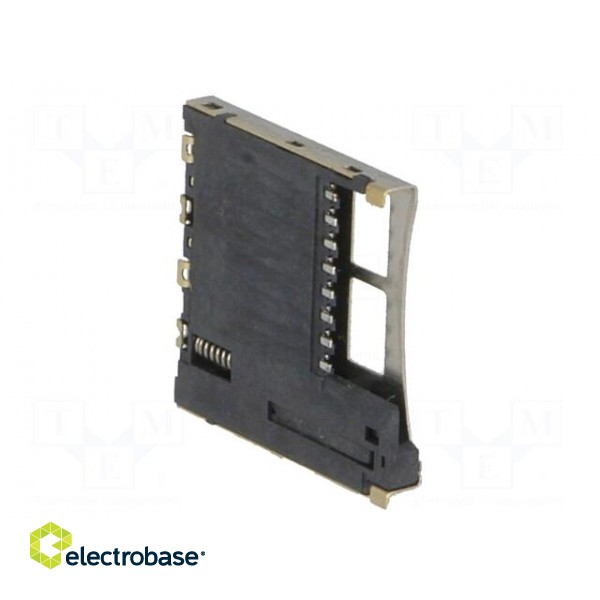 Connector: for cards | SD Micro | push-push | SMT | gold-plated image 8