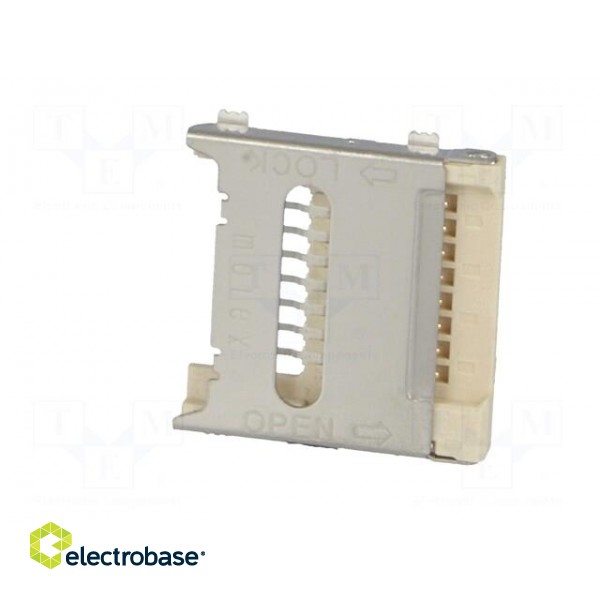 Connector: for cards | SD Micro | shielded,with hinged cover | SMT image 3