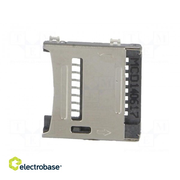 Connector: for cards | SD Micro | shielded,with hinged cover | SMT image 3