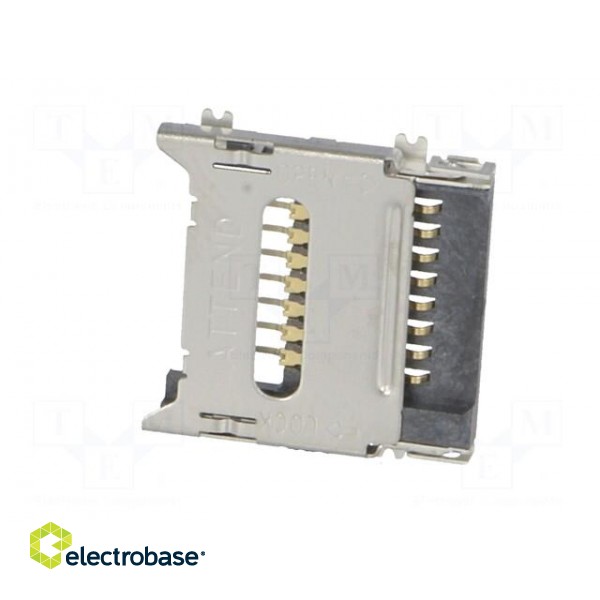 Connector: for cards | SD Micro | with hinged cover | SMT | 500V image 3